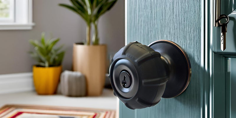 Enjoy Cover - Silicone Door knob Grips Maximum Grip Nonslip Arthritis & Senior Living Aids Grippy Easy Open Fits All Door Knob Universal Size Decorative 4 Pack (Black) - Image 2